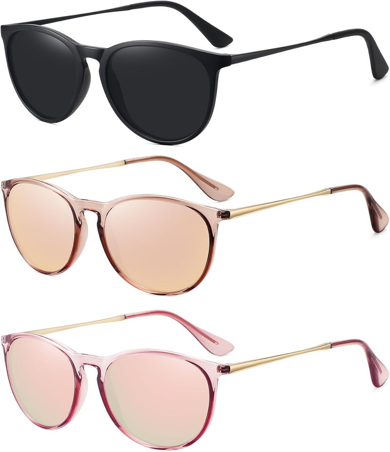 WOWSUN Retro sunglasses womens 2024 trendy round classic glasses - Image 1